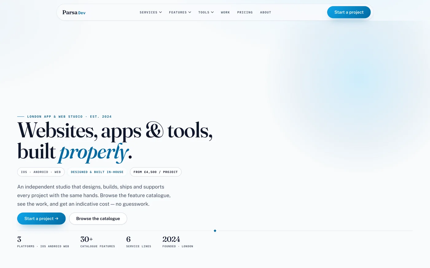 A site we built — hover to see how it's built